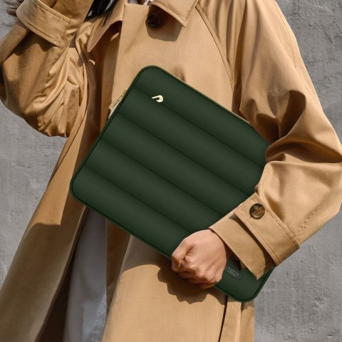 Torba pokrowiec Puffy na laptopa 13-14'' + etui na akcesoria - oliwkowy