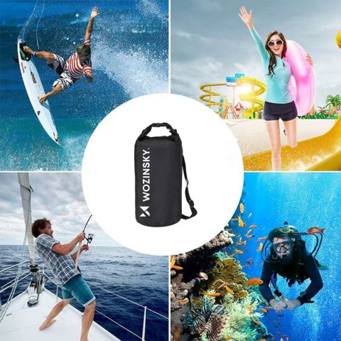 Worek torba wodoodporna outdoor na kajak SUP 30l - czarny