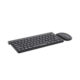 Zestaw klawiatura mysz bezprzewodowa 2.4 GHz - czarny