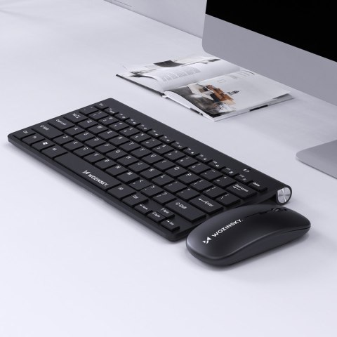 Zestaw klawiatura mysz bezprzewodowa 2.4 GHz - czarny