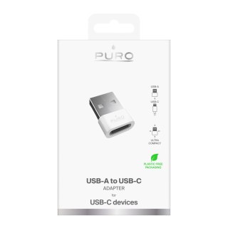 Adapter przejściówka USB-C - USB-A - biały