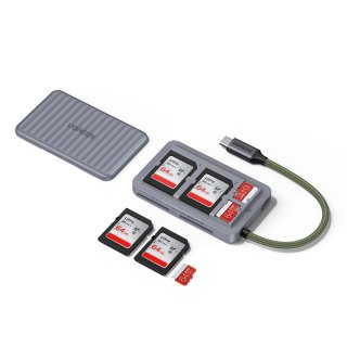 Czytnik kart pamięci SD microSD USB-C - szary
