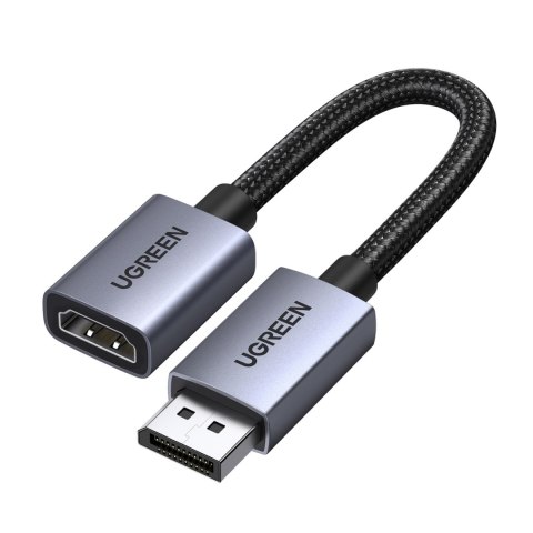 Kabel adapter DisplayPort - HDMI 4K 20cm - szary