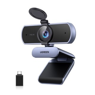 Kamera internetowa do wideokonferencji 2 mikrofony USB 4K Ultra HD - szara