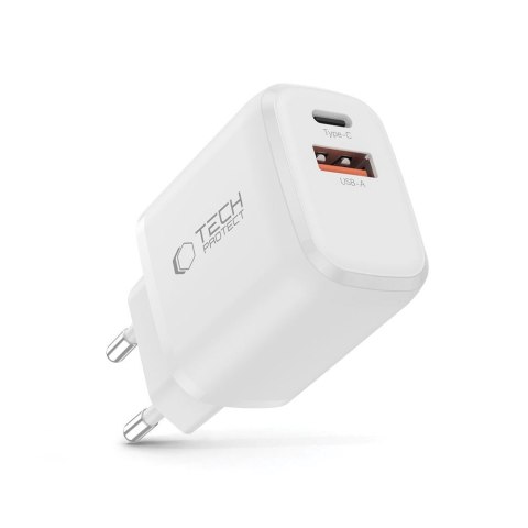 Ładowarka sieciowa USB-A USB-C NCA30 PD QC 30W - biała