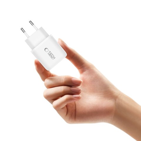 Ładowarka sieciowa USB-A USB-C NCA30 PD QC 30W - biała