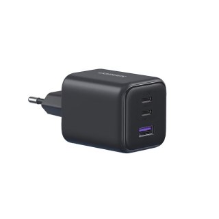 Ładowarka sieciowa USB-C USB-A GaN X527 45W - czarna