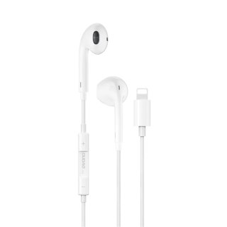 Słuchawki przewodowe douszne ze złączem iPhone Lightning 1.2m - białe