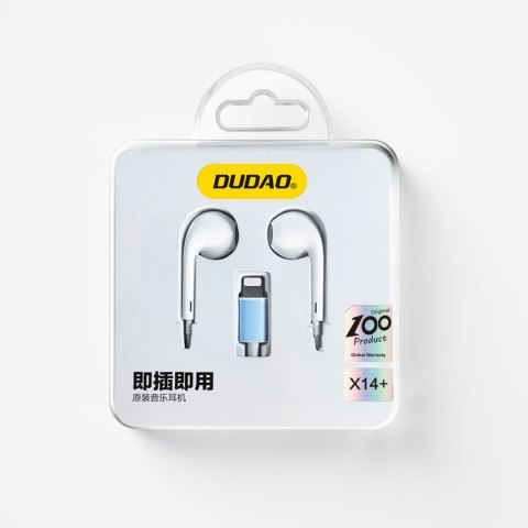 Słuchawki przewodowe douszne ze złączem iPhone Lightning 1.2m - białe