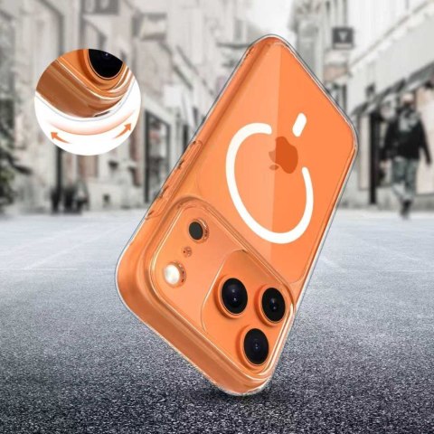 Etui plecki case na iPhone 17 Pro Max Magpeak Magsafe CC - przezroczyste