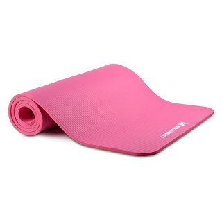 Mata do ćwiczeń 181 x 63 x 1 cm gruba mata gimnastyczna do jogi różowa