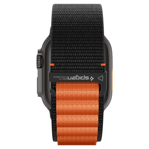 Pasek na zegarek Apple Watch 44 / 45 / 46 / 49 mm WBF1 - czarno-pomarańczowy