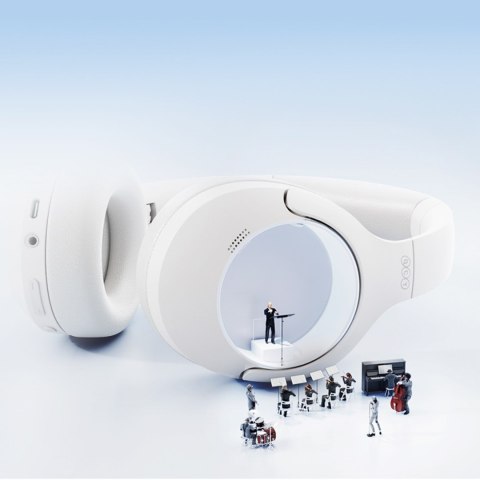 Słuchawki bezprzewodowe nauszne H3 Lite ANC Bluetooth - białe