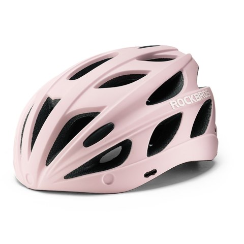 Kask rowerowy z odpinaną szybką daszkiem filtrem UV - różowy