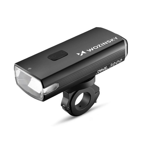 Lampka rowerowa przednia z kablem USB-C 3000 lm - czarna
