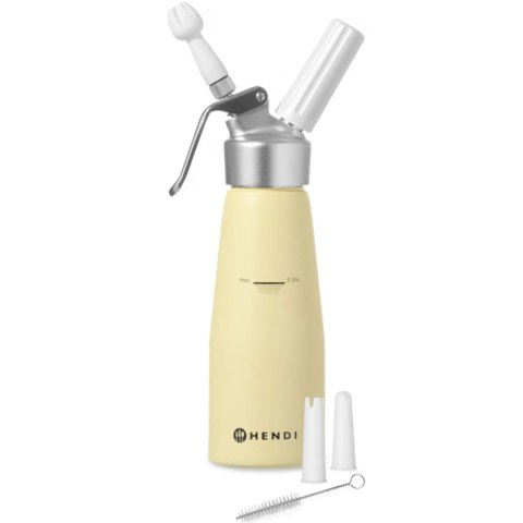 Syfon do bitej śmietany pastelowy żółty 0,5 L - Hendi 975855