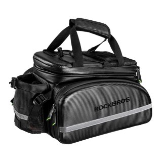 Torba rowerowa z rozkładanymi kieszeniami na bagażnik 35 l - czarna