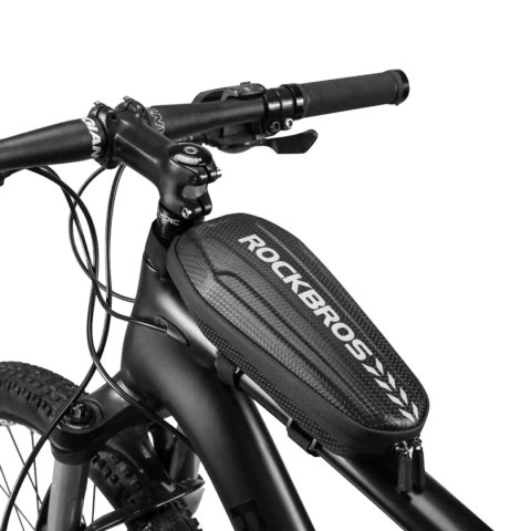 Torba wodoodporna na kierownicę lub ramę roweru hulajnogi 2 l - czarna