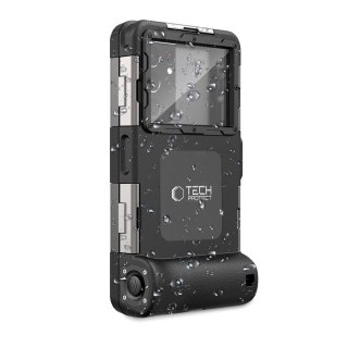 Etui wodoodporne wodoszczelne do nurkowania na smartfony 4.7-6.7'' IPX8 do 15 m - czarny