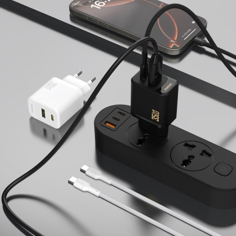 Ładowarka sieciowa A27 MaxC USB-C USB-A GaN 35W - biała