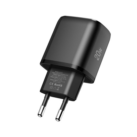 Ładowarka sieciowa NCA20 USB-A USB-C PD QC 20W - czarna