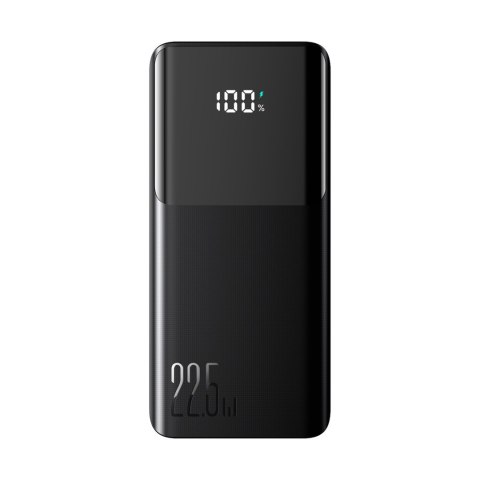 Powerbank 10000mAh z wbudowanymi kablami USB-C iPhone Lightning - czarny