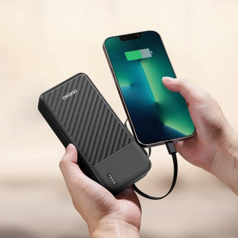 Powerbank K11 Pro 20000mAh z wbudowanymi kablami - czarny