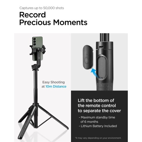 Selfie stick kijek do zdjęć tripod Bluetooth S560W - czarny