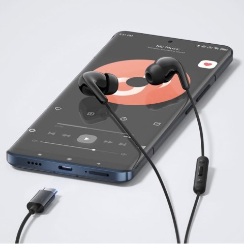 Słuchawki przewodowe douszne z pilotem Xiaomi BHR8930GL USB-C - czarne