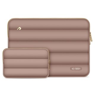 Torba pokrowiec Puffy na laptopa 13-14'' + etui na akcesoria - brązowy
