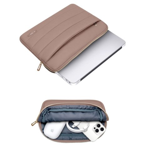 Torba pokrowiec Puffy na laptopa 13-14'' + etui na akcesoria - brązowy