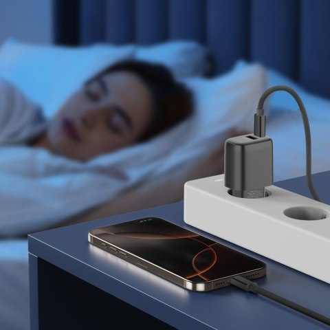 Ładowarka sieciowa NCA20 USB-A USB-C PD QC 20W - czarna