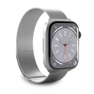 Pasek ze stali nierdzewnej do zegarka Apple Watch 42 44 45 49 mm Milanese - srebrny