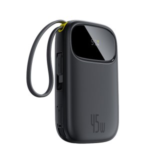 Powerbank 20000mAh 45W z wyświetlaczem kablami USB-C Lightning EnerFill FC31 - czarny