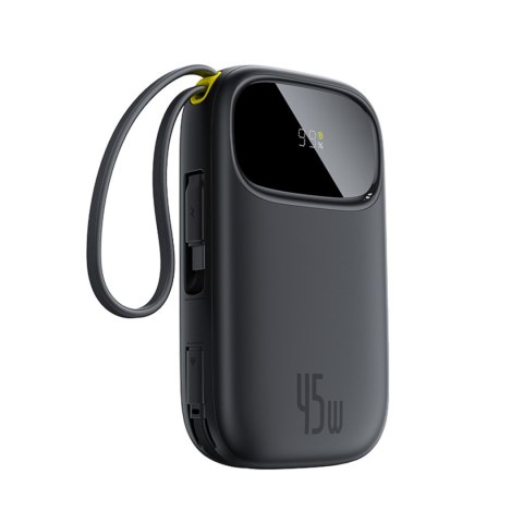 Powerbank 20000mAh 45W z wyświetlaczem kablami USB-C Lightning EnerFill FC31 - czarny
