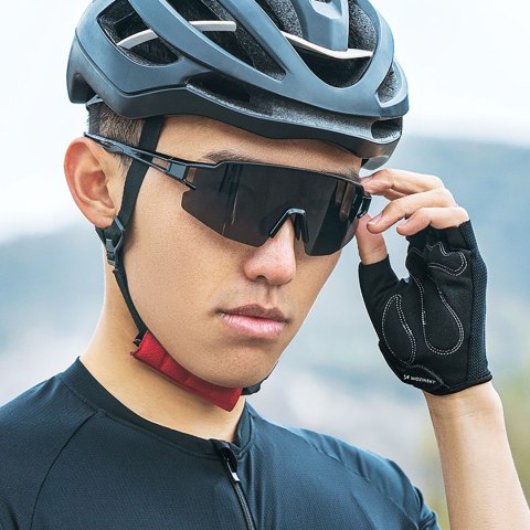 Rękawiczki rowerowe bez palców rozmiar XL - szare