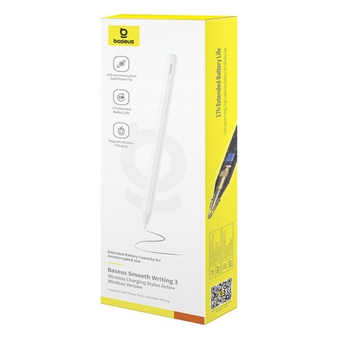 Rysik aktywny stylus ładowany bezprzewodowo Smooth Writing 3 - biały