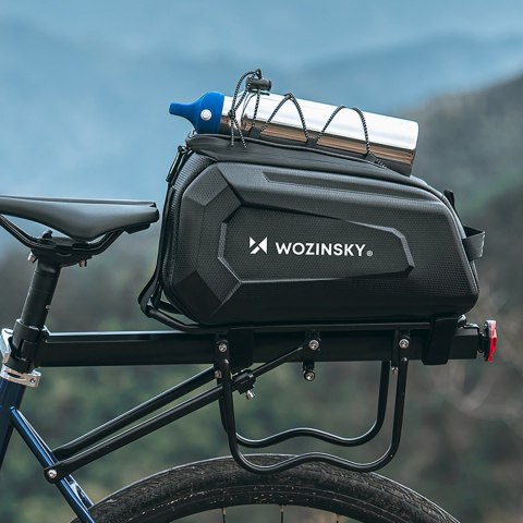 Sakwa torba rowerowa o sztywnej konstrukcji na bagażnik 9l - czarna