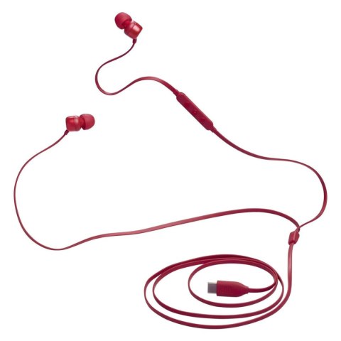 Słuchawki dokanałowe przewodowe USB-C JBL Tune 310C - czerwone