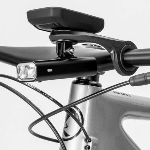 Uchwyt rowerowy na licznik Garmin kamerkę lampkę - czarny