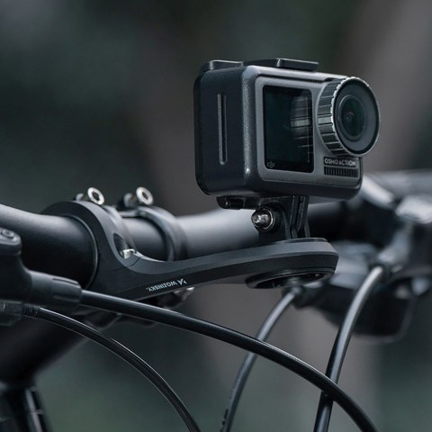 Uchwyt rowerowy na licznik Garmin kamerkę lampkę - czarny
