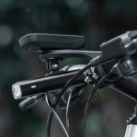 Uchwyt rowerowy na licznik Garmin kamerkę lampkę - czarny