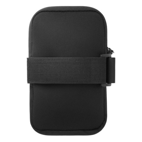 Armband opaska saszetka sportowa na ramię 2 kieszonki - czarny