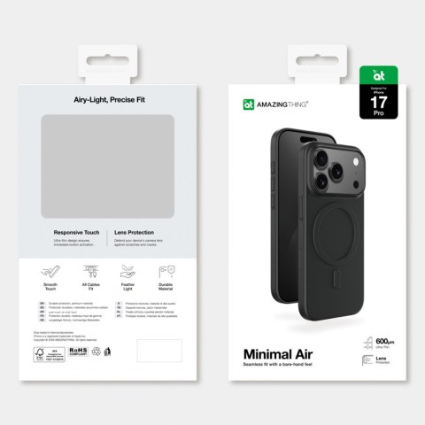 Etui case na iPhone 17 Pro Minimal Air MagSafe - czarne