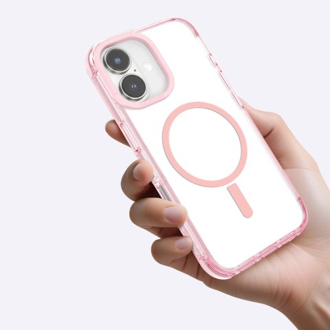 Etui silikonowe pokrowiec do iPhone 16 Omni Mag Case - ciemnoróżowe