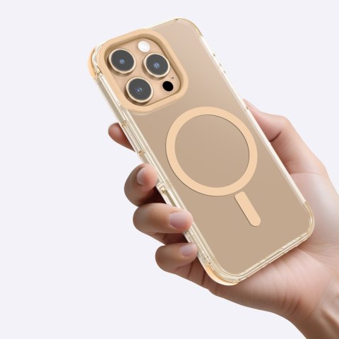 Etui silikonowe pokrowiec do iPhone 16 Pro Max Omni Mag Case - różowe złoto