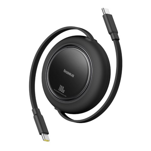 Kabel przewód zwijany USB-C Free2Pull Mini 100W 1.5m - czarny
