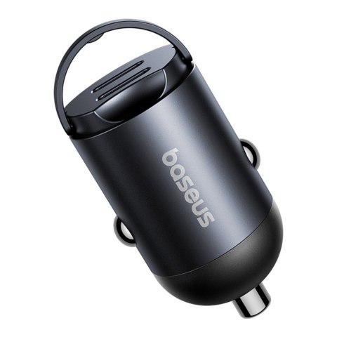 Ładowarka samochodowa 2xUSB-C 30W - czarna