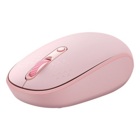 Myszka bezprzewodowa 3 tryby łączności 2.4GHz Bluetooth 3.0 5.0 F01B - różowa