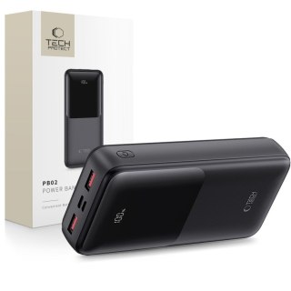 Powerbank 20000mAh USB-A USB-C 22.5W PB02 - czarny
